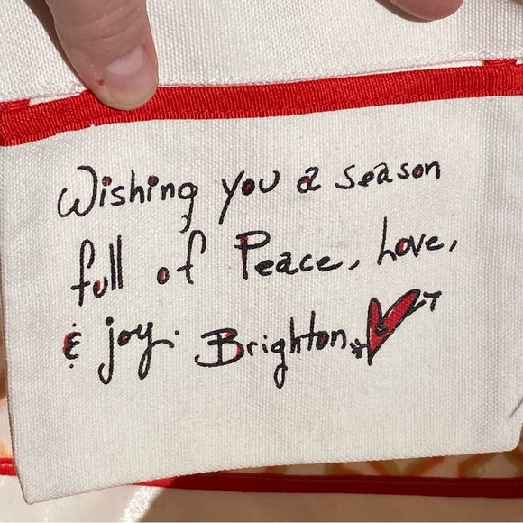 BRIGHTON Joy Christmas Themed Canvas tote Bag - Picture 11 of 12